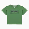 KENZO MINT GREEN COTTON T-SHIRT WITH LOGO