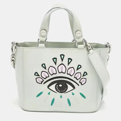 Pre-owned Kenzo Mint Green Leather Small Eye Tote