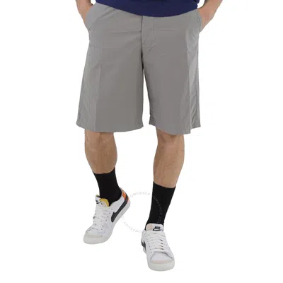 Kenzo Misty Grey Mid-rise Cotton Chino Shorts In Gray