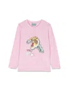 Kenzo Tiger-print Cotton T-shirt In Pink