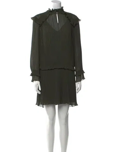 Pre-owned Kenzo Mock Neck Knee-length Dress In Green