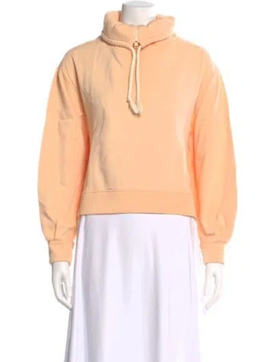 Pre-owned Kenzo Mock Neck Long Sleeve Sweatshirt In Orange