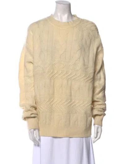 Pre-owned Kenzo Mohair Crew Neck Sweater In Neutral