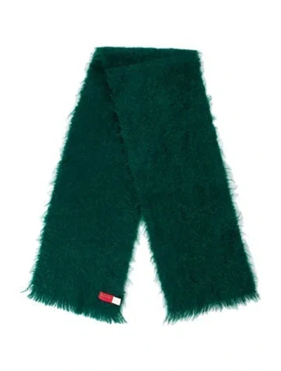 Pre-owned Kenzo Mohair Scarf In Green