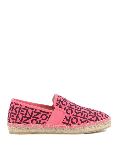 Kenzo Monogram Espadrilles In Pink