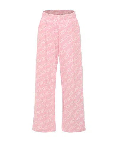 Kenzo Monogram-logo Track Pants In Pink