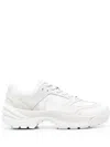 Kenzo Multi-panel Lace-up Sneakers In White