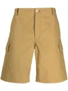 Kenzo Multi-pocket Cotton Cargo Shorts In Green