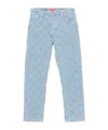 Kenzo Weave Botan Loose Jeans In Blue
