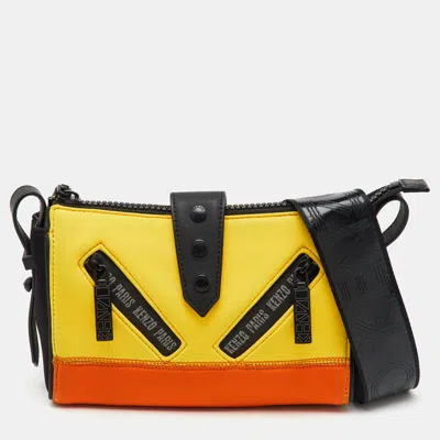 Pre-owned Kenzo Multicolor Canvas And Leather Kalifornia Shoulder Bag