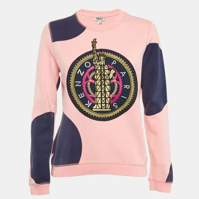 Pre-owned Kenzo Multicolor Cotton Eiffel Tower Embroidered Sweatshirt M