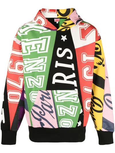 KENZO MULTICOLORED OVERSIZED HOODIE FOR MEN