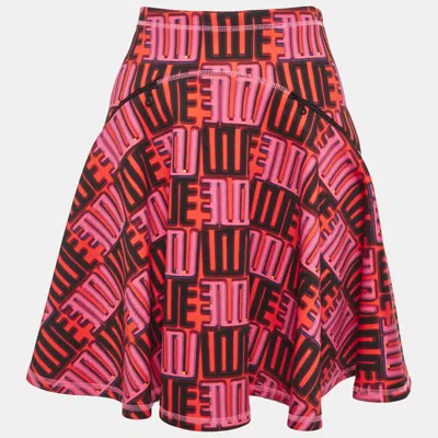 Pre-owned Kenzo Multicolour Love Print Flared Mini Skirt S