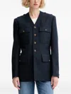 Kenzo Multi-pocket Military Acket In Blue
