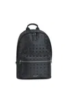 Kenzo Woven-pattern Zipped Backpack In Gray