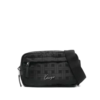 Kenzo Mura Monogram Belt Bag In Black