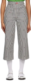 Kenzo Navy & White  Paris Sumire Jeans In Dm - Rinse Blue Deni