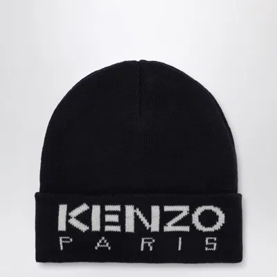 Kenzo Kids' Navy Blue Bonnet With Logo