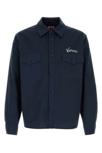 Kenzo Navy Blue Cotton Shirt
