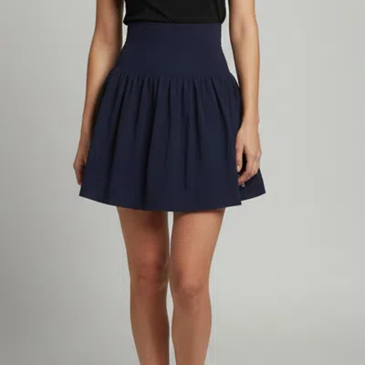 Pre-owned Kenzo Navy Blue Crepe Ruching Mini Skirt S