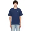 Kenzo Tulip Embroidered Cotton T-shirt In Blue