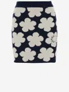 Kenzo Skirt With All-over Boke Flower Print In Navy Blue