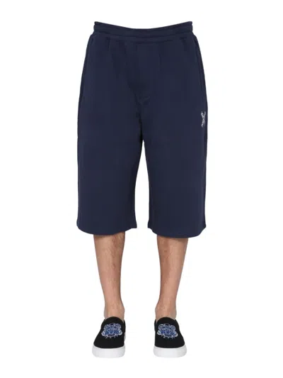 Kenzo Navy Blue Solid Shorts
