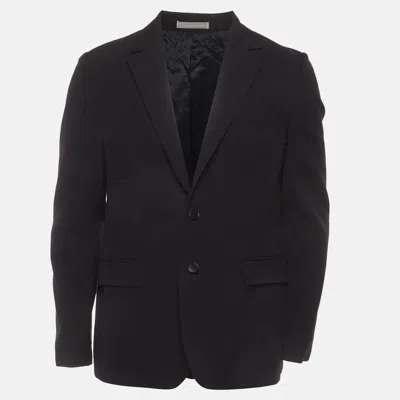 Pre-owned Kenzo Navy Blue Wool Blend Long Sleeve Tailored Jacket L