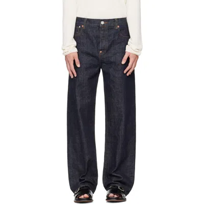 Kenzo Navy  Paris ' Tulip' Straight Fit Jeans In Black
