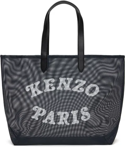 Kenzo Navy Verdy Edition  Paris ' Play' Large Tote In Navy Blue