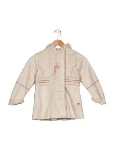 Pre-owned Kenzo Babies' Neutral Patterned Jacket With Embroidery Accents And Zip Closure