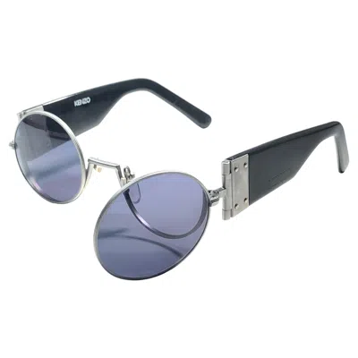 Pre-owned Kenzo New Rare Vintage  Hinged Foldable Silver Sunglasses 1980's