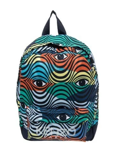 Pre-owned Kenzo Nylon Backpack In Blue