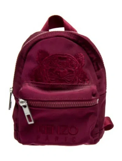 Pre-owned Kenzo Nylon Backpack In Burgundy