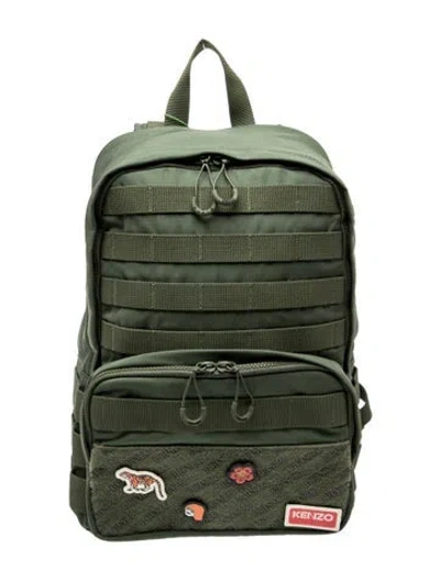 Pre-owned Kenzo Nylon Backpack W/ Tags In Green