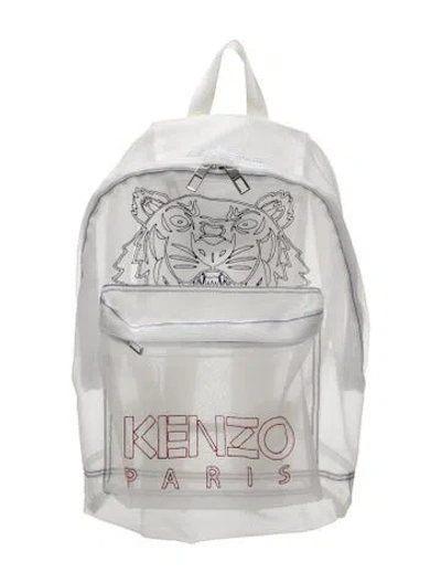 Pre-owned Kenzo Nylon Backpack In White