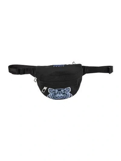 Pre-owned Kenzo Nylon Belt Bag In Black