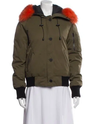 Pre-owned Kenzo Nylon Bomber Jacket In Green