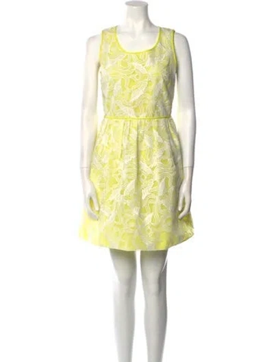 Pre-owned Kenzo Nylon Mini Dress In Yellow