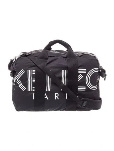 Pre-owned Kenzo Nylon Weekender Bag In Black