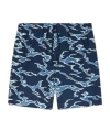 Kenzo ' Ocean Camo' Elasticated Short In Cotton In Blue