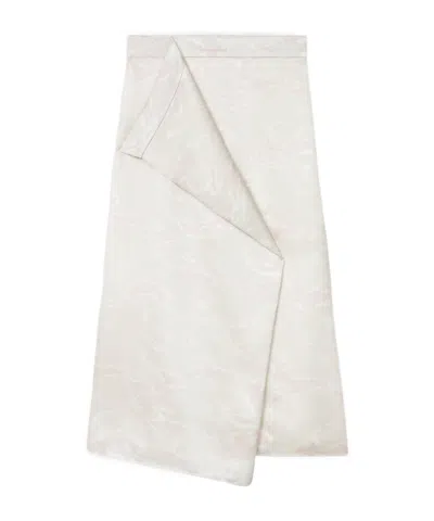 Kenzo ' Ocean Camo' Midi Skirt In Silk