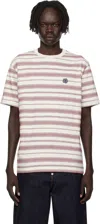 Kenzo 'boke Flower' Striped Embroidered T-shirt In Cotton In Pink