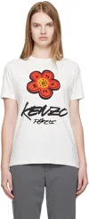 Kenzo T-shirt In Cotone Bianco  Donna In Neutral