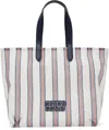Kenzo Off-white  Paris ' Coast Lines' Large Tote In White