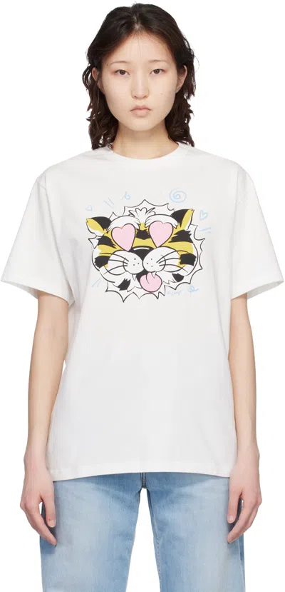 Kenzo Tiger Graphic Short Sleeve Crew Neck T Shirt In Multi