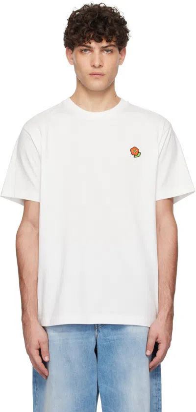 Kenzo Off-white  Paris Pop Embroidered T-shirt In Off White