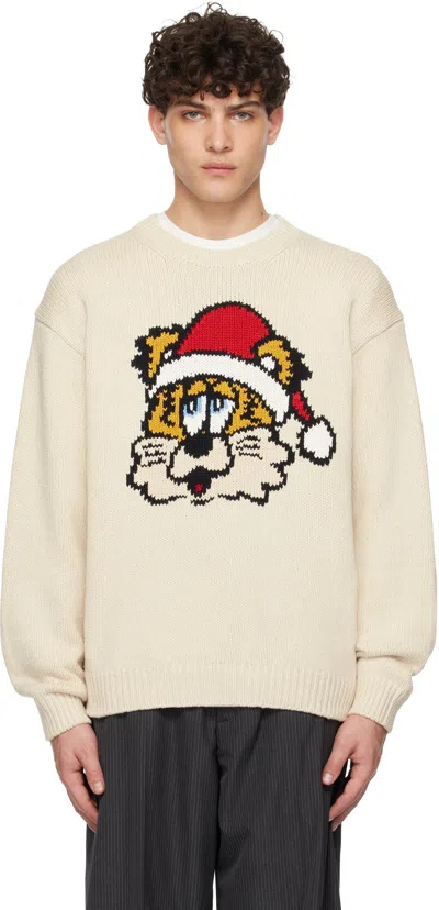 Kenzo Off-white  Paris Verdy Edition Intarsia Sweater In Off White