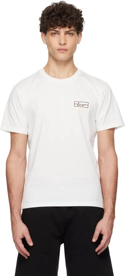 Kenzo Off-white  Paris Weave Embroidered T-shirt In Off White