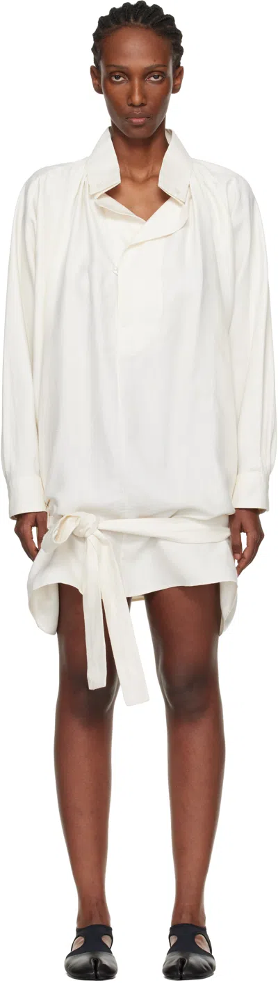 Kenzo Off-white  Paris Oversized Blouse Minidress